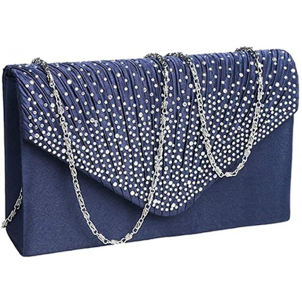 Damer Kvällsväskor Bröllopsväska Handväska A916-147 Dark Blue