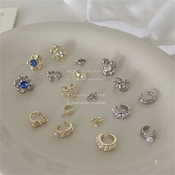 Øreclips Pearl Flower Stud piger&#39; Modesmykker Ac2478 D186