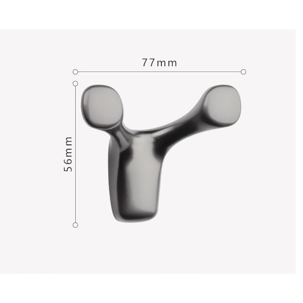4 stykker Nordic Hook Metal Horn Frakkekrog Badeværelsesskabsdør Vægkrog (Horn Frakkekrog-Guld)