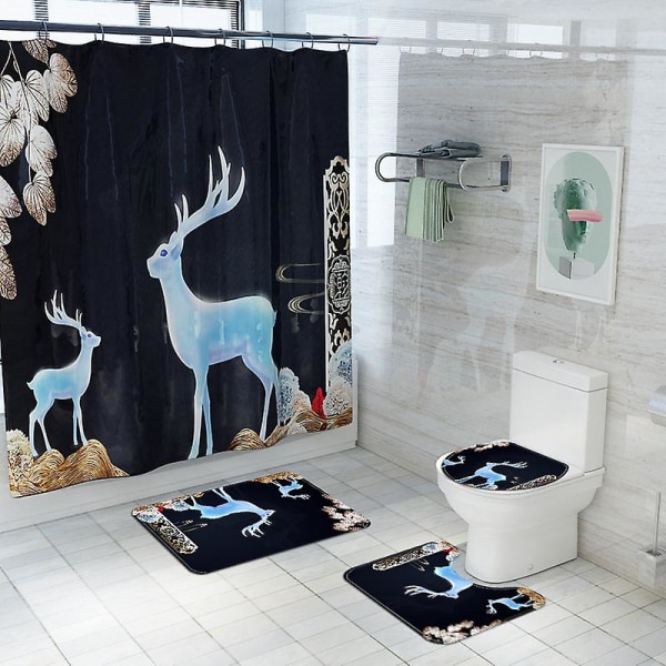 Kuviollinen Elk WC-lattiamatto Neliosainen