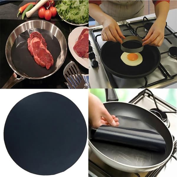 Non-stick Runda Pannfoder Ark 2-pack 24cm Högtemperatur Matlagning BBQ Bakning