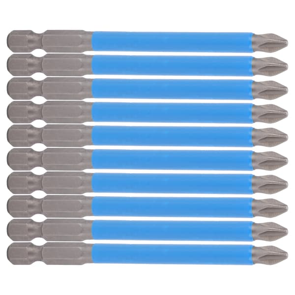 10-pack PH2 Magnetiska Krysskruvmejselbitar 90mm Elektriska Borrtillbehör