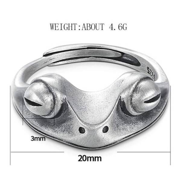 Kvinnors groda Big Eye Ring presentsmycken