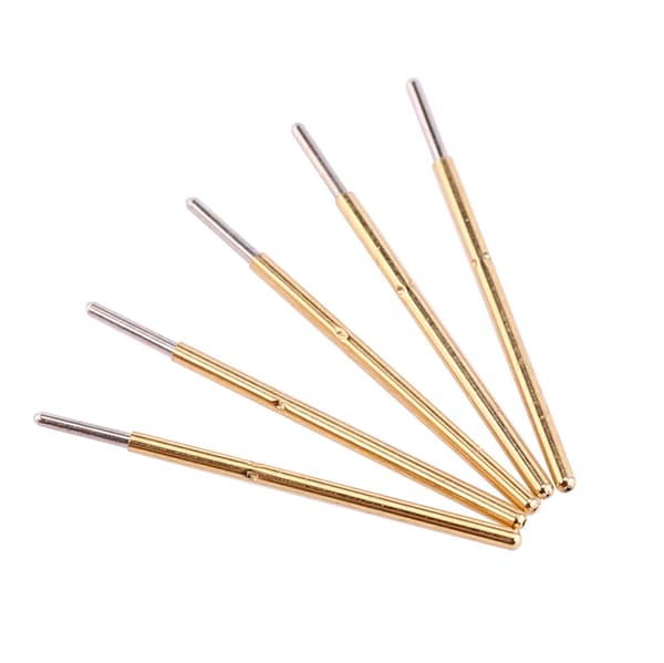Fjærtestprober for PCB-testing - 100 stk, 0,68 mm diameter, 16 mm lengde, stift med rund hode (P50-J1)