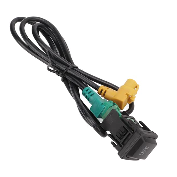 Bil USB AUX Switch Kabel Adapter Sort Slidstærk Erstatning for MK5 MK6 RCD510 RNS315 RCD300+