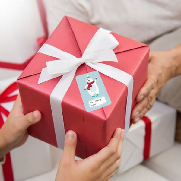 Packa julklappsetiketter, 250 st/kupong Julklappsetiketter för julklappspåsar, omslagspapper, kort