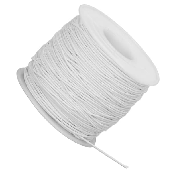 Elastisk Polyestertråd DIY Smykkefremstilling Håndverkstilbehør Hvit 100m