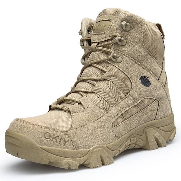Udendørs vandtætte slidbestandige high-top vandrestøvler Sand color 44
