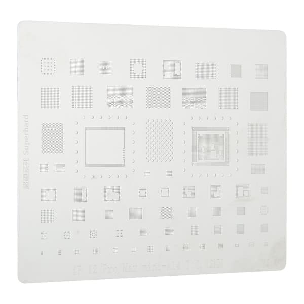 BGA Reballing Stencil Rustfrit Stål Loddemaske til IOS 12 Serien A14 CPU