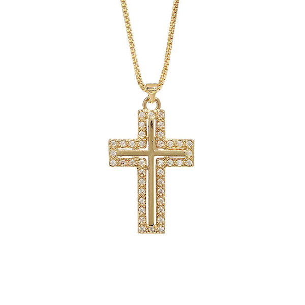 Halsband Cross Metallic Element Choker Modesmycken B1893 19440