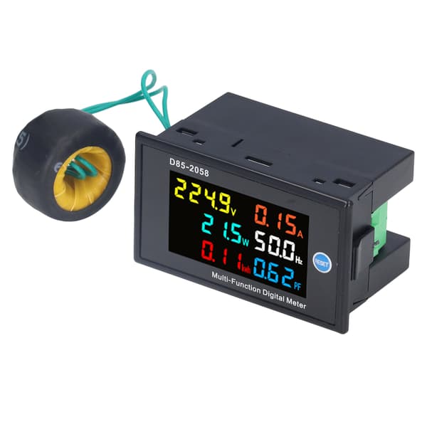 Tehomittari LCD-digitaalinäyttö Jännitevirta-mittari Testeri AC 40-300V