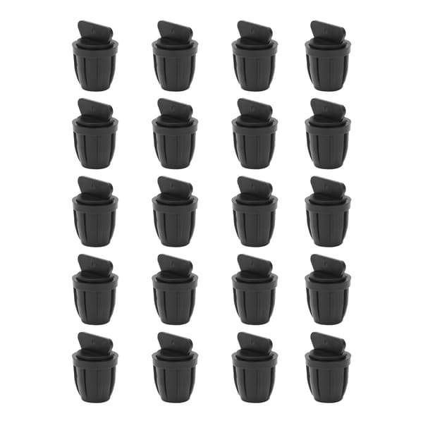 20-pack 8/11 mm låsbara droppbevattningsslangändpluggar med hål