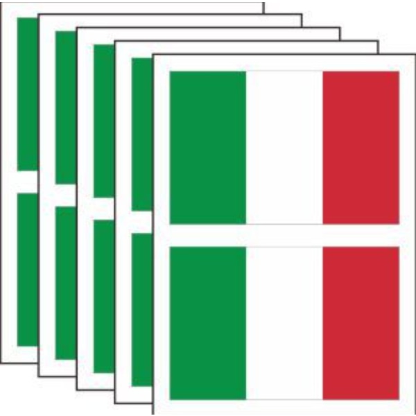 5 fanflag tatoveringsmærker (Italien)