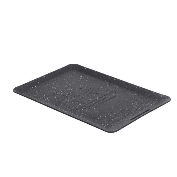 Mini rektangulær non-stick grillpande i jern til camping, vandreture og fiskeri, sort