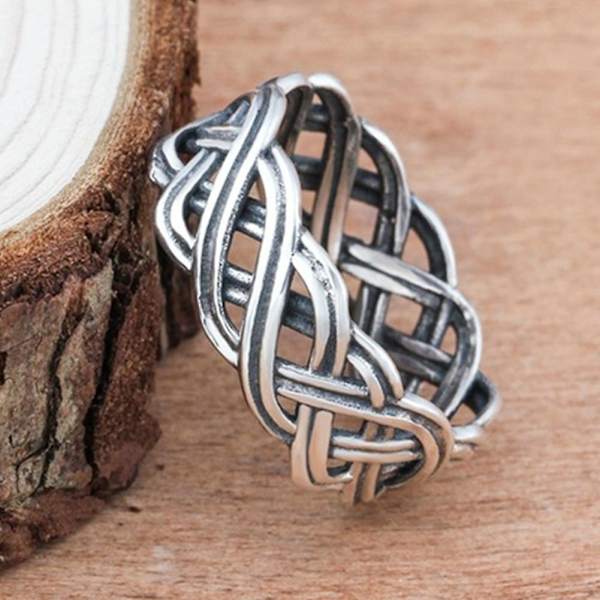 Vintage Infinity Intertwined Cross Knot Finger Ring Women Band Party korut US 6