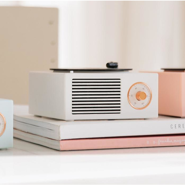 Vinyyli Bluetooth kaiutin (valkoinen)