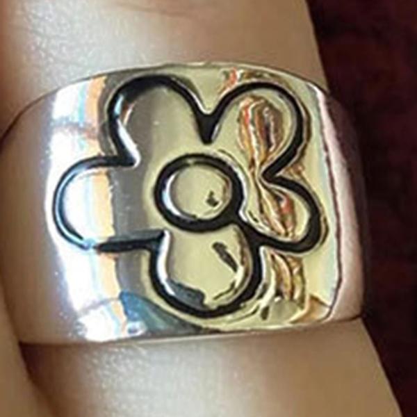 Fingerbandsring Anti-halk glänsande silverfärg kvinnor mode fingerbandsring för vänner