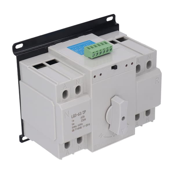 AC230V 63A 2P Automatisk Omkopplare Dubbel Strömbrytare Elektrisk Utrustning