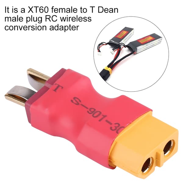 XT60 Hona T Dean-stik Trådløs RC-adapter til model-flybatteri