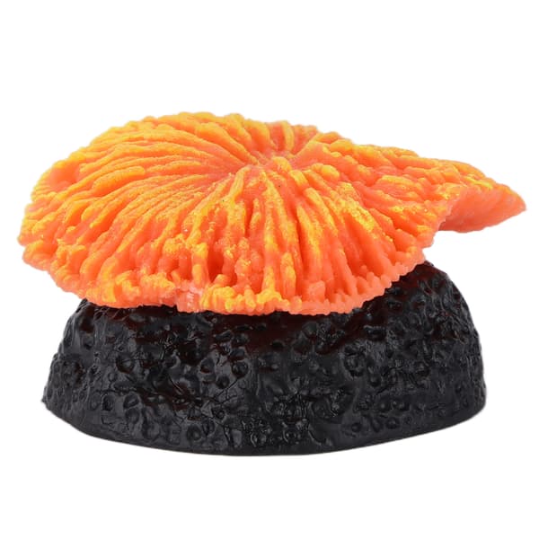 Oransje Kunstig Gress Akvarium Dekor