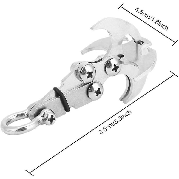 Gravity gripkrok, klätterkrok, rostfritt stål klättergripkrok Multifunktionell gravity krok hopfällbar kloklättring Emergency Survival Tool för O