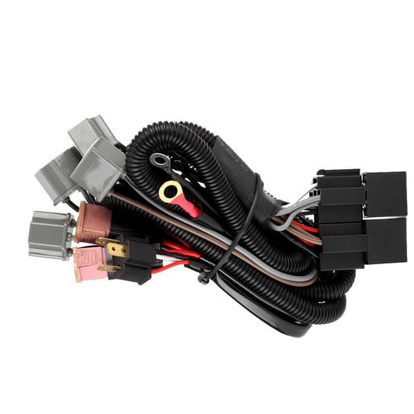 Ledningsnett for bil-LED-frontlys, lysforsterker med H4-adaptere for fire lys