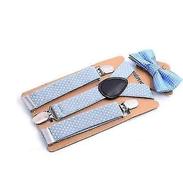 Causal Suspender And Clip Butterfly Light Blue