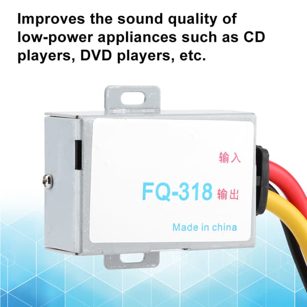 Audio Power Filter Stereo Støjreduktion til 12V Billaudsystem