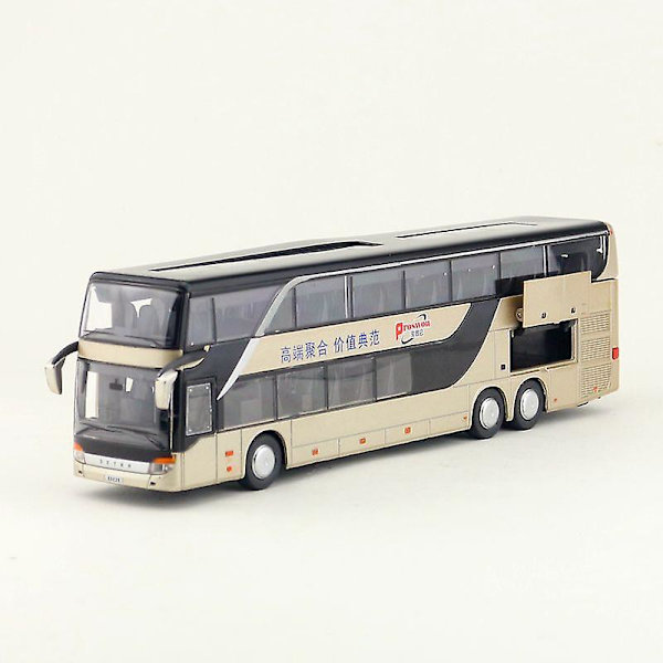 1:32 Skala Setra S 431 Dt Bus Sightseeing Legetøjsbil Porswon Diecast Model Træk tilbage Lyd og lys Uddannelseskollektion Gift Kid