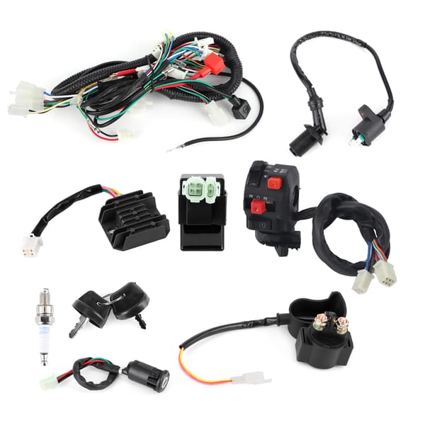 Elektrisk startmotor ledningsnet sæt tilbehør passer til GY6 125cc 150cc Quad ATV