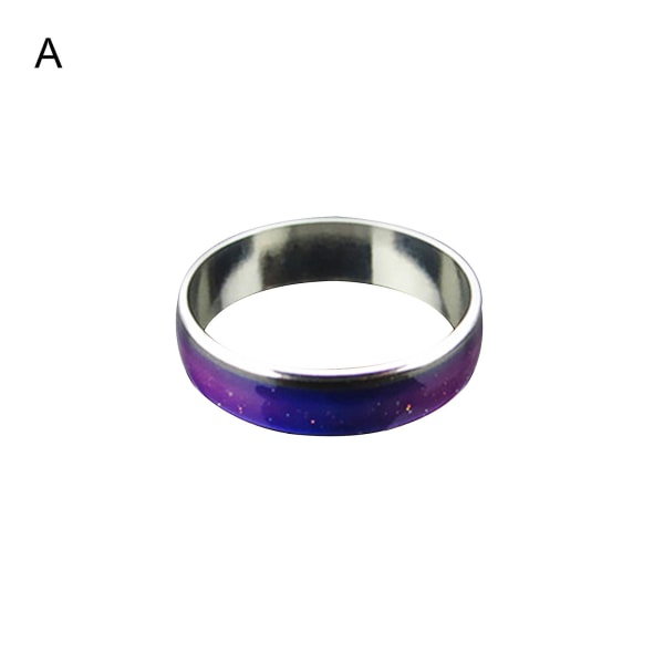 Mood Ring Romanttinen lämpötilansäädin ruostumattomasta teräksestä väriä muuttava lahja pariskunnille D