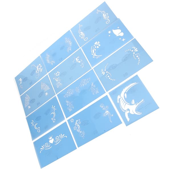 Genanvendelige PET ansigtsmalingsstencils til Halloween julefrokost