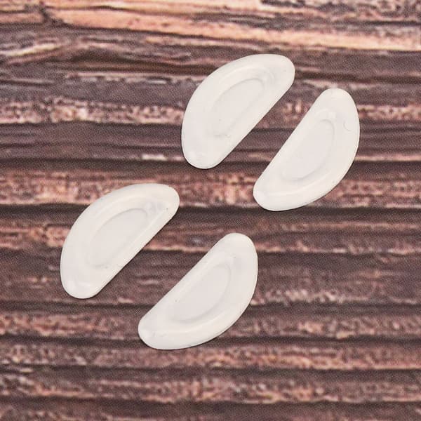 20 Par Halkskydd Näskuddar Silikon Glasögon Näskuddar Transparent Vit