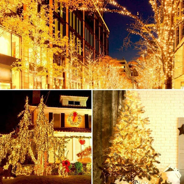 1000 LED-strenglys 100 M varm hvid, 8 lystilstande lampe, Quntis Fairy Lights til fødselsdagsbryllup, Xmas Indoor Out