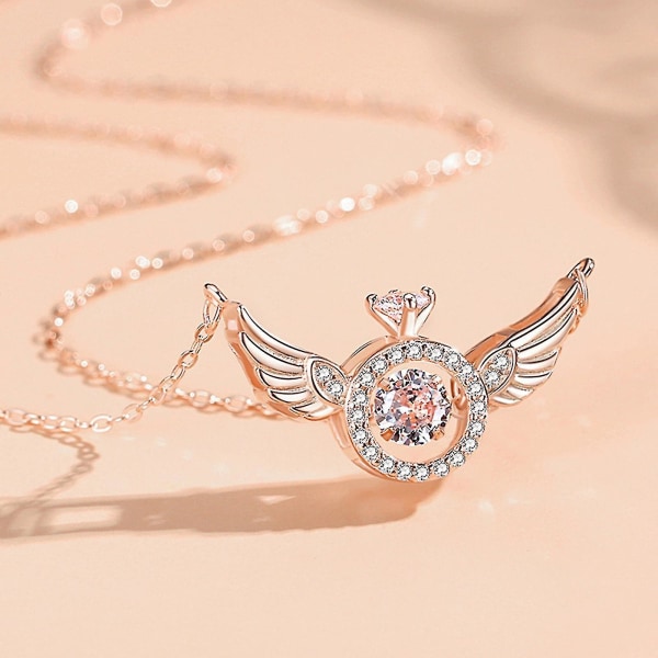 Damemode Love Heart Diamond Pendant Halskæde Mors Dag gavesmykker