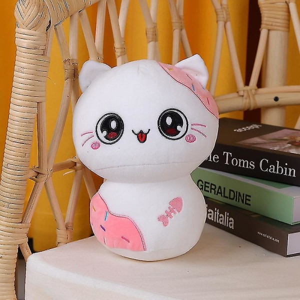 20cm Uusi Mushroom Animal Series Pehmonukke Söpö Kanikissa Kodinsisustus Pehmo A White Cat