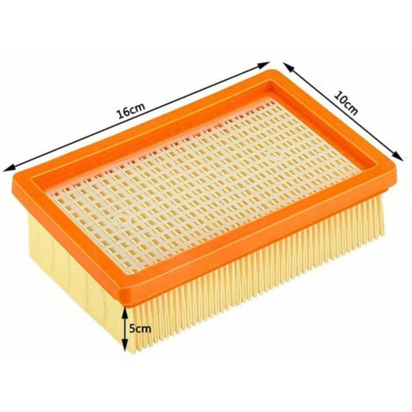 3-pack utbytes platt veckat filter, platt filter, vakuumfilter, MV4 MV5 MV6 WD4 WD5 WD6, WD4P WD5P WD6P, Wet Dry Vac
