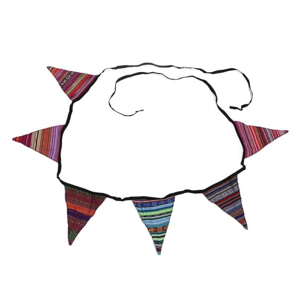 Fargerik Camping Trekant Flag Banner 6 Flagg Utendørs Teltdekorasjon