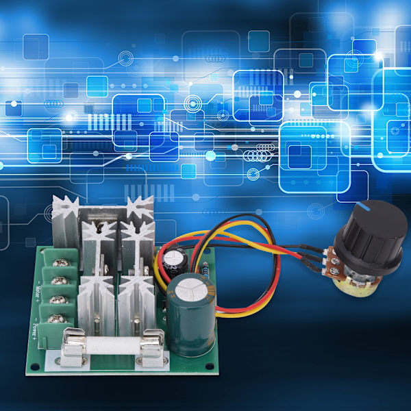 DC 6V til 90V 0,01 til 1000W PWM Motorhastighetskontroller med sikring