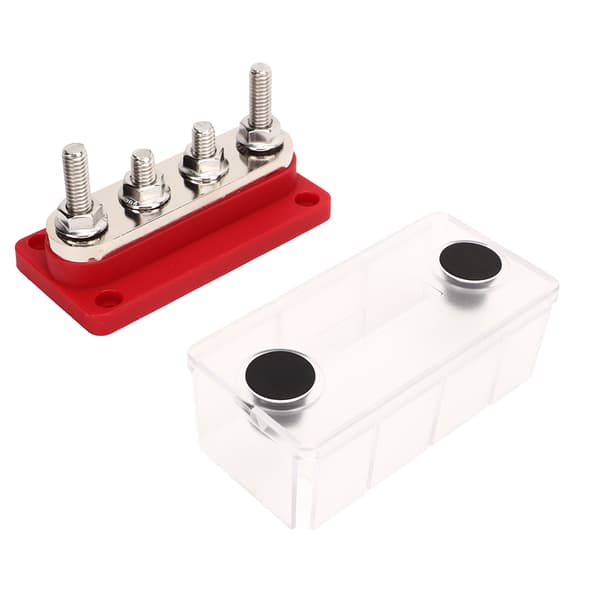 M8 Ruuvi 4 Liittimen Virtakisko DC 12V - 48V 300A Punainen Auto Vene