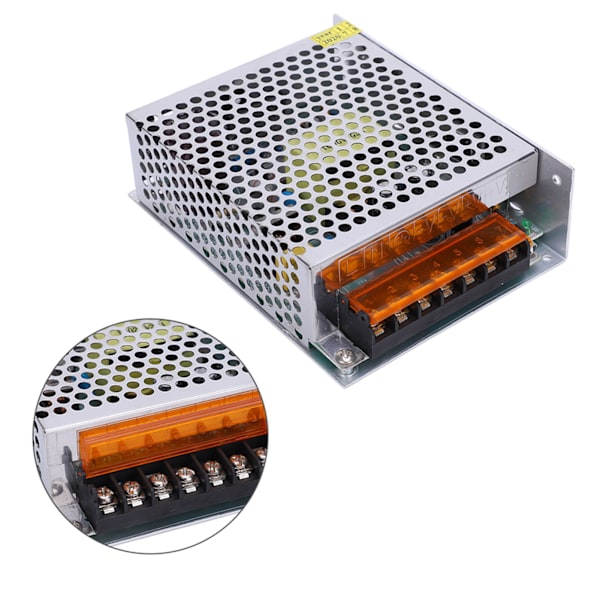 24V 5A Universal DC Strømforsyning til LED Strip CCTV