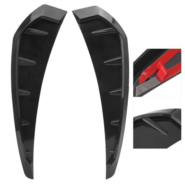 Universal Bil Udvendig Indvendig PU Blank Sort Gummi Ventilationsdæksel Trim