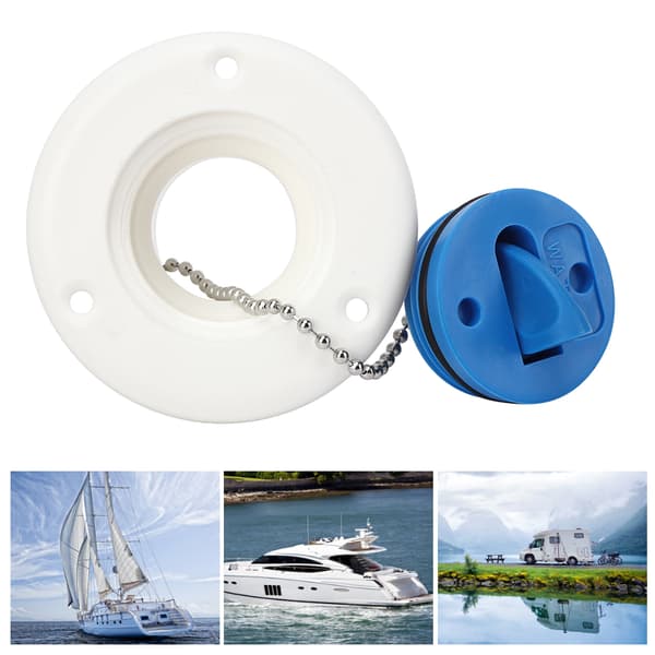 Vanntankluke i plast for yacht og husbåt, hvit