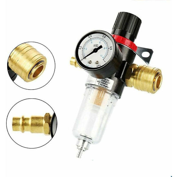 1/4" Vandudskiller regulatormåler i messinghoved