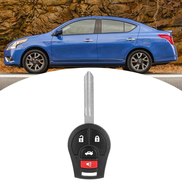 Bilnøkkel 4 Knapper 46 Chip Passer Nissan Versa 2013 2017