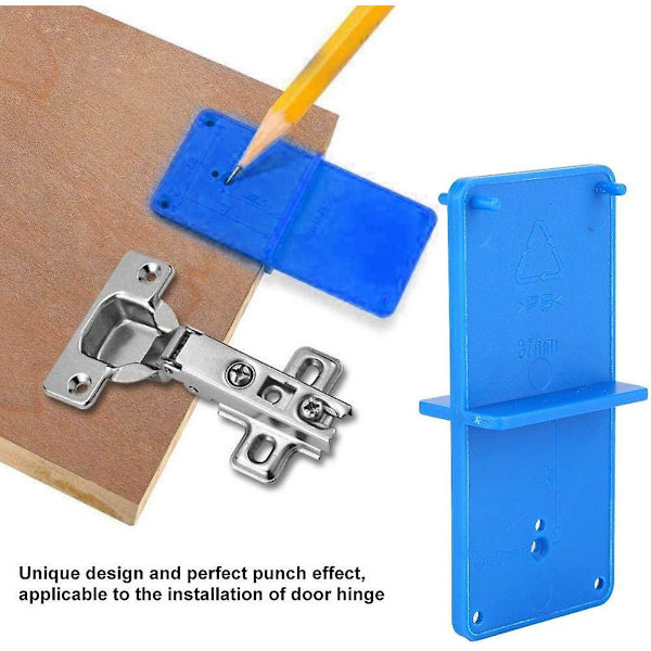 2 st Jig Hole Jig Gångjärn Hål Borrguide Locator för dörrskåpsmontering