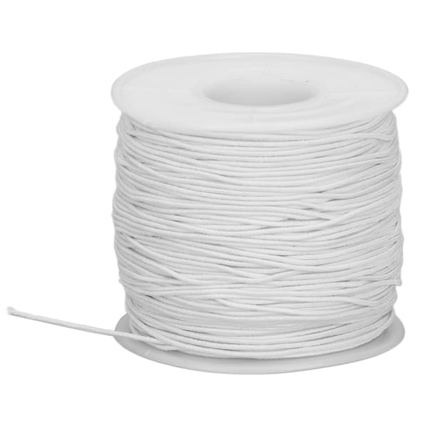 Elastisk Polyestertråd DIY Smykkefremstilling Håndverkstilbehør Hvit 100m