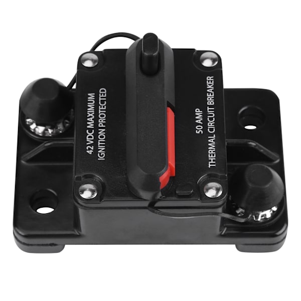 DC 12V til 42V Bil Stereo Audio Inline Strømafbryder Manuel Reset 50A