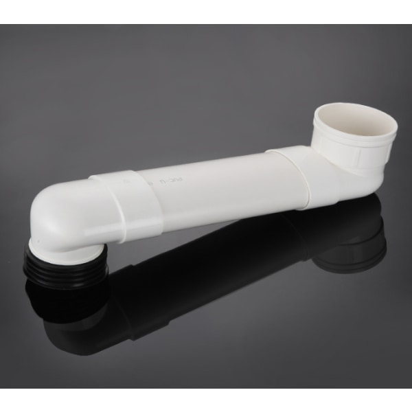 par albue + 10 cm fladt rør til at sende lim PVC toiletflange toilet flush shifter fladrør forlængelse,