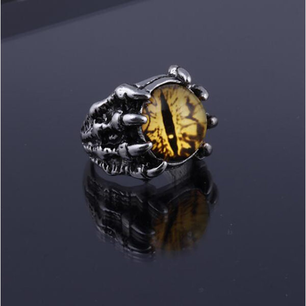 Devil's Eye Ring Åbning Justerbar Skull Claw Ring